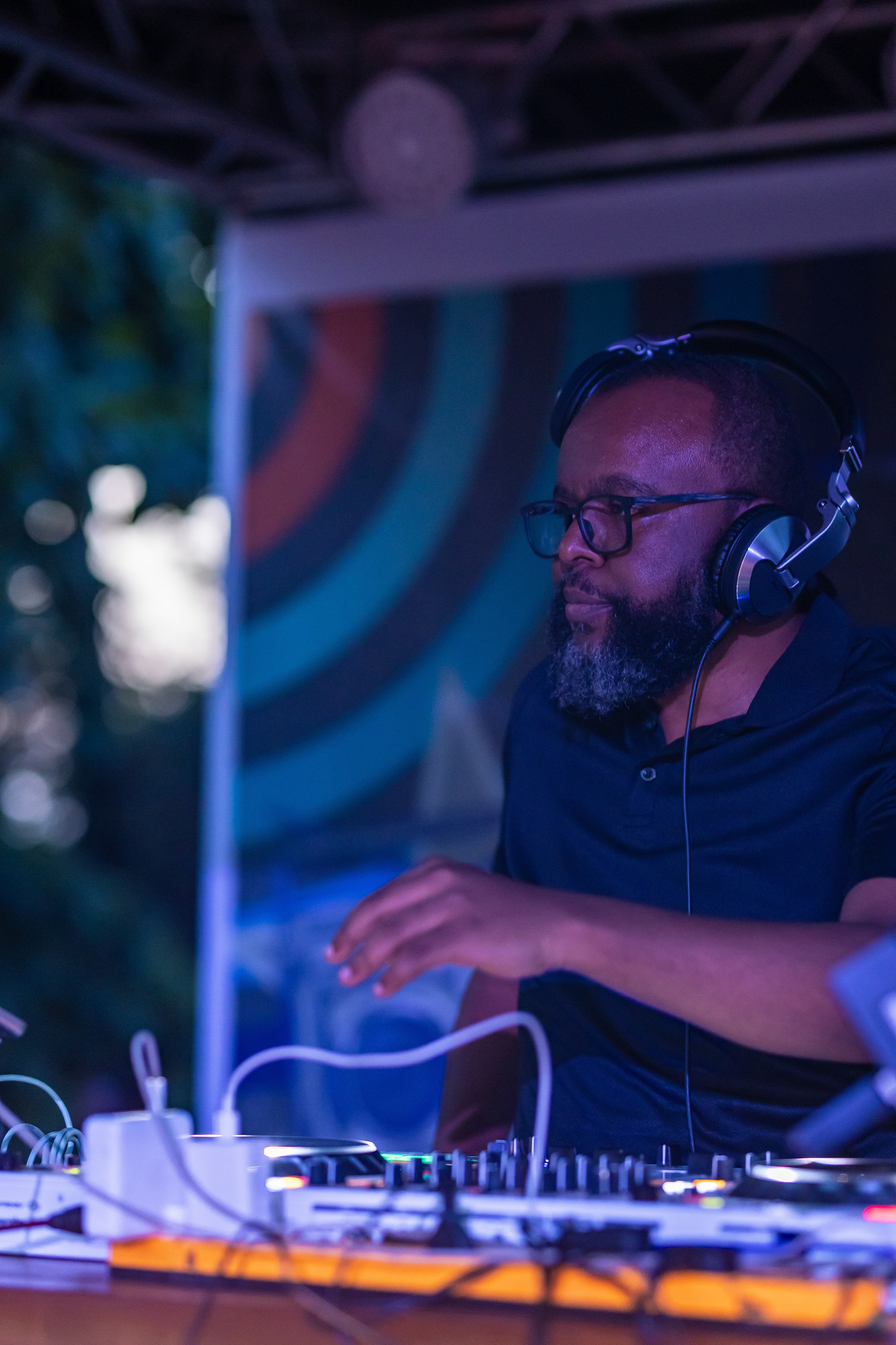 The DJ performing at the 4th Floor